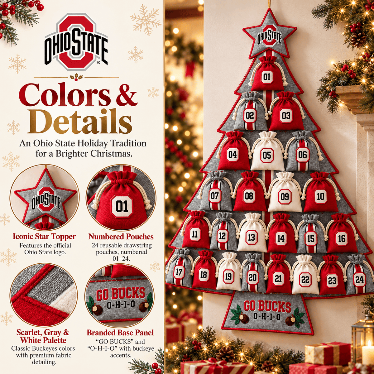 Premium OSB Christmas Tree Countdown Calendar TNSM