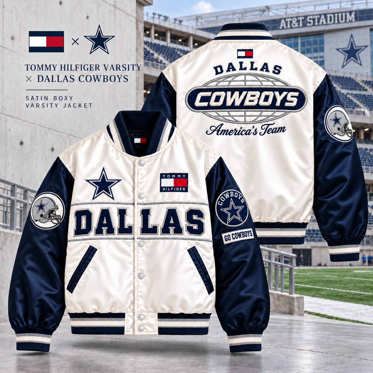 DLCB Satin Boxy Varsity Jacket NTKO
