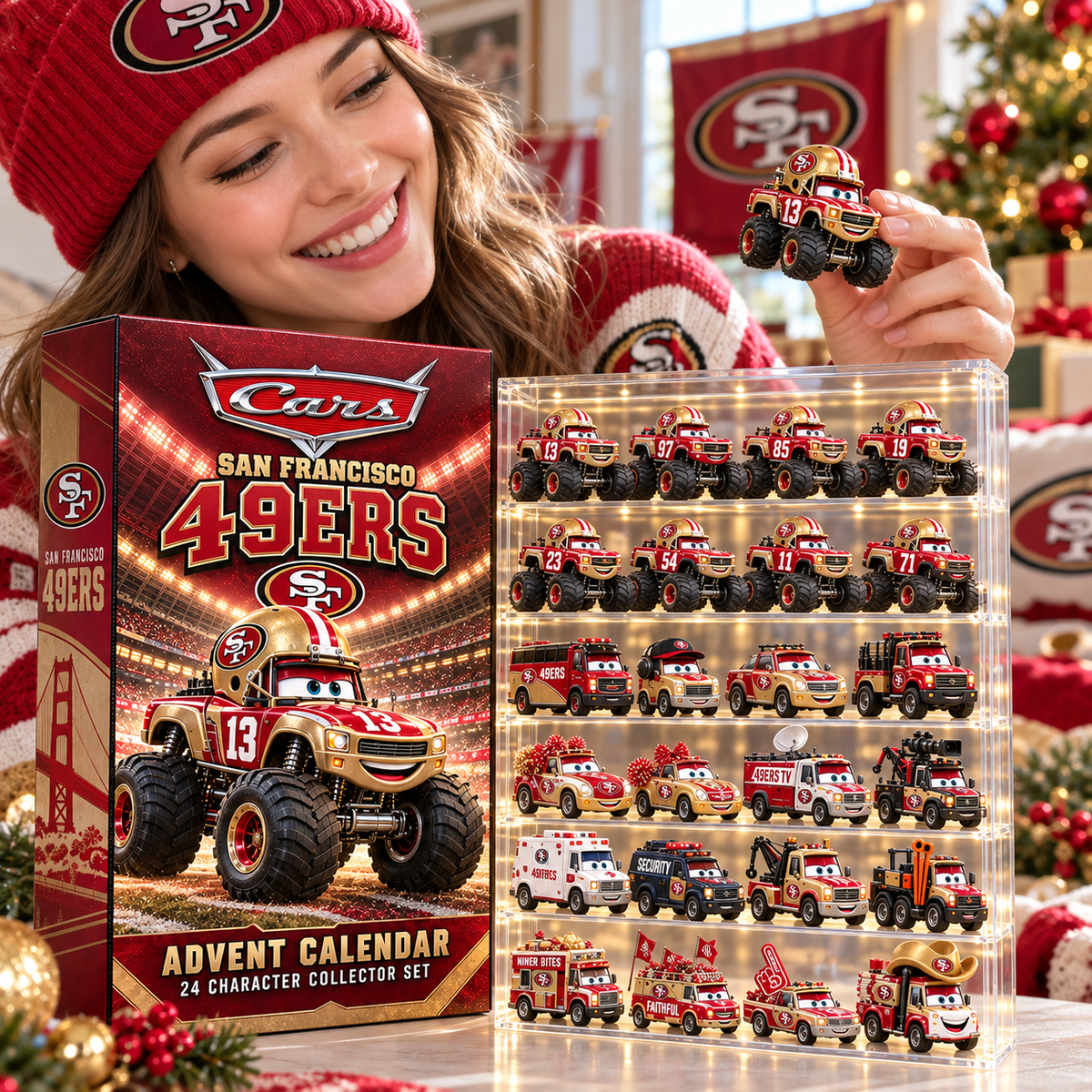 SF49 Premium Character Die-Cast Cars Christmas Advent Calendar LNTH
