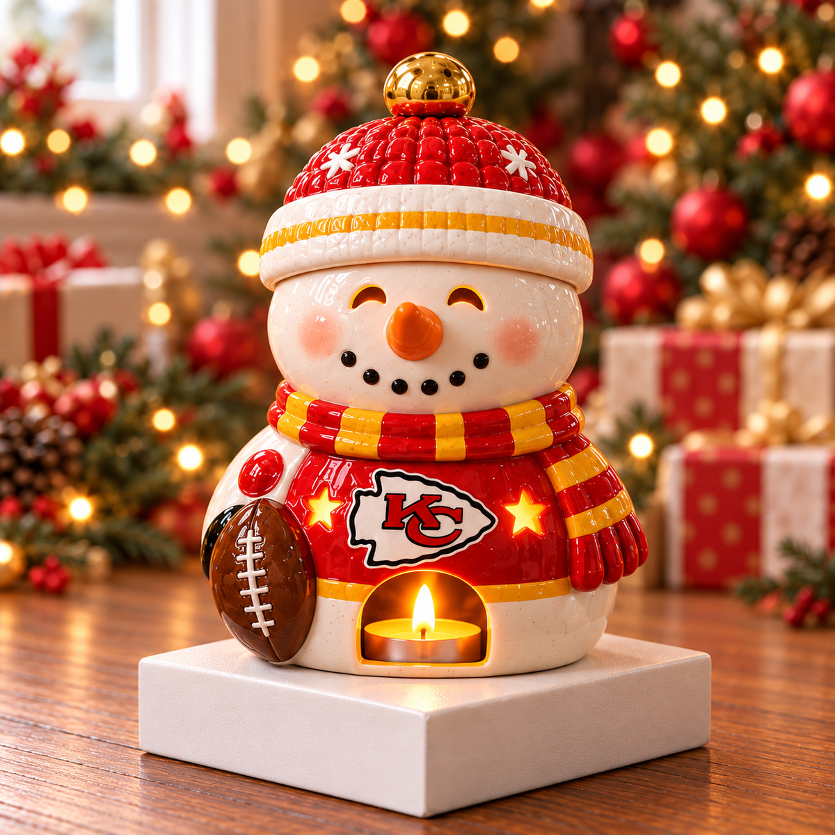 KCC CHRISTMAS CERAMIC CANDLE HOLDER HQH 1