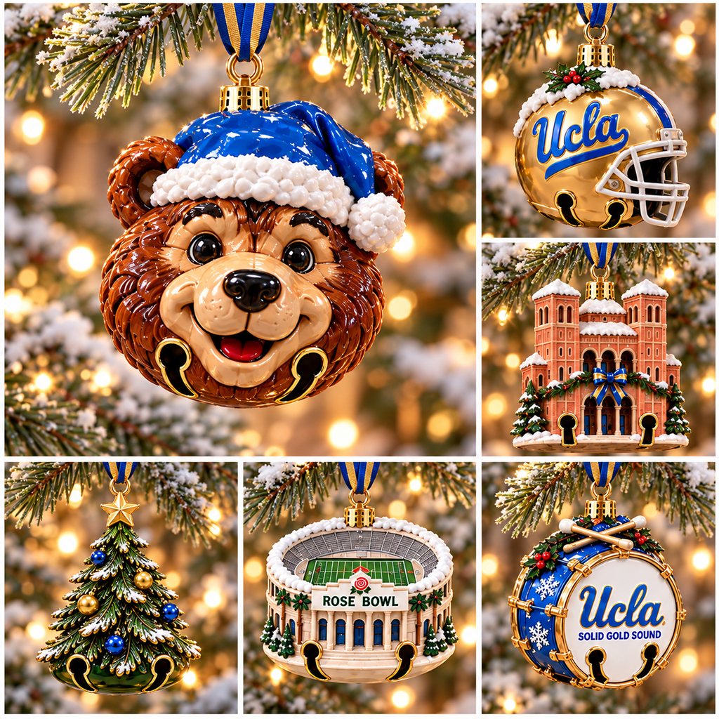 Premium UCLA Christmas Bell Ornament TTMH