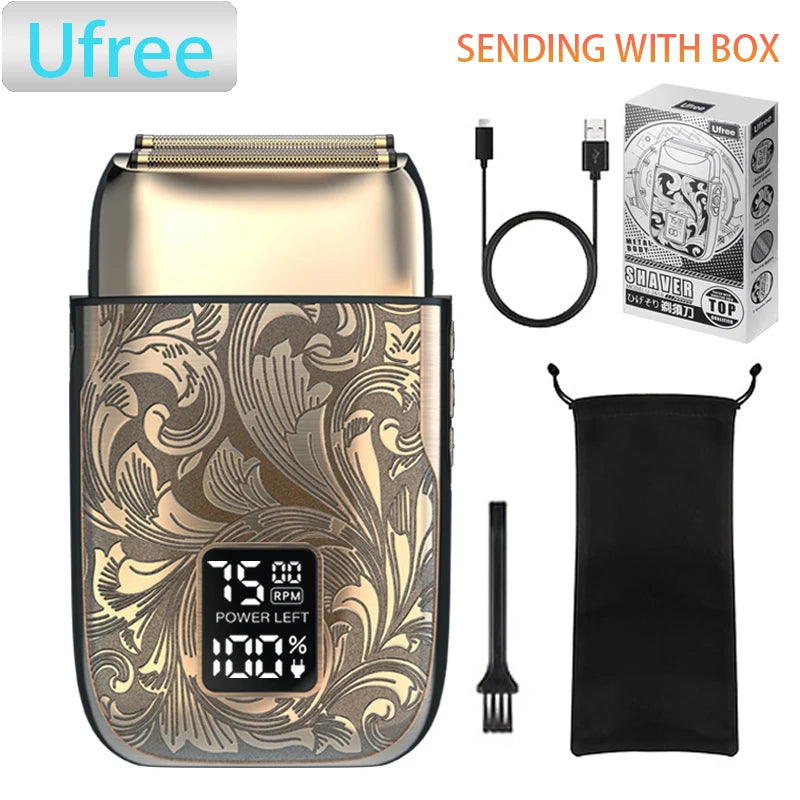 Ufree Close Shaver Electric Foil Shavers for Men, 3-Speed Electric Razor,  Home appliance, Face Shaving Beard Trimmer with LCD