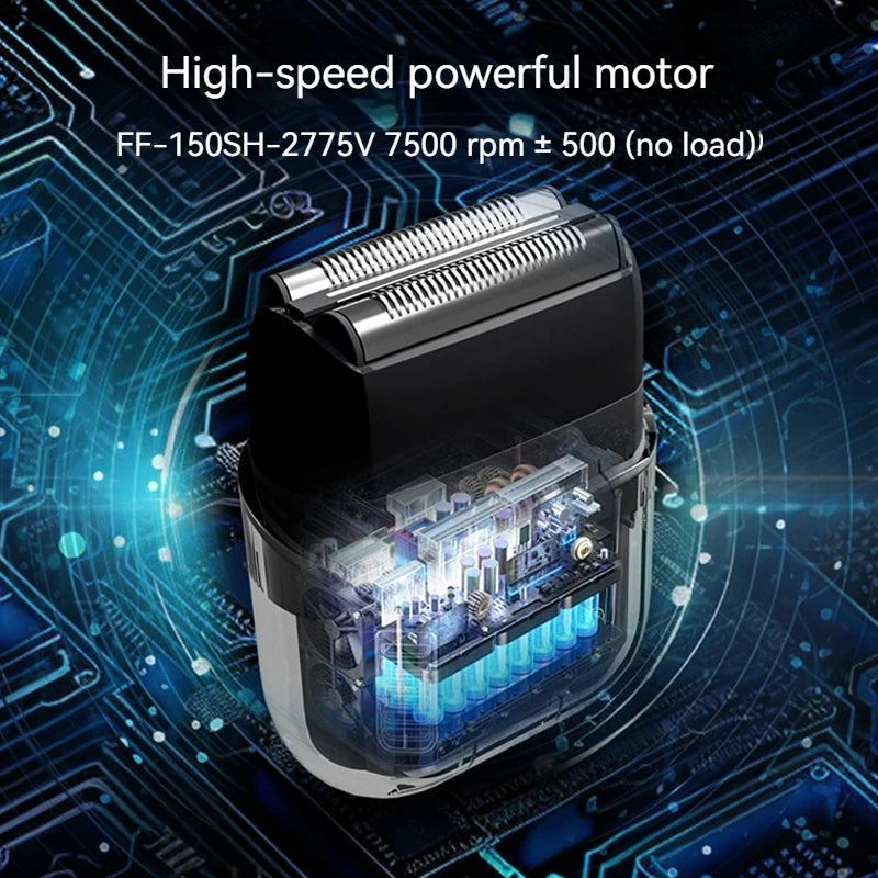 MOTAWISH Portable Mini Electric Shaver Smart Digital Display TYPE-C Rechargeable Shaver Reciprocating Men's Shaving Machine