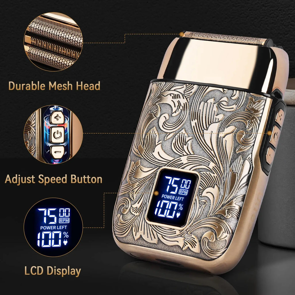 Ufree Close Shaver Electric Foil Shavers for Men, 3-Speed Electric Razor,  Home appliance, Face Shaving Beard Trimmer with LCD