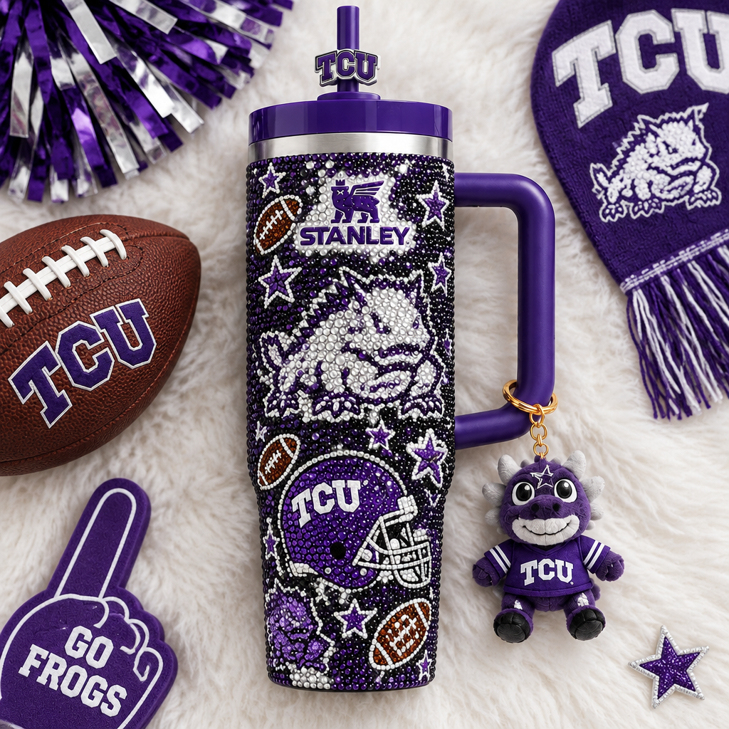 TCU Horned Frogs 40oz Tumbler With Handle TTNL
