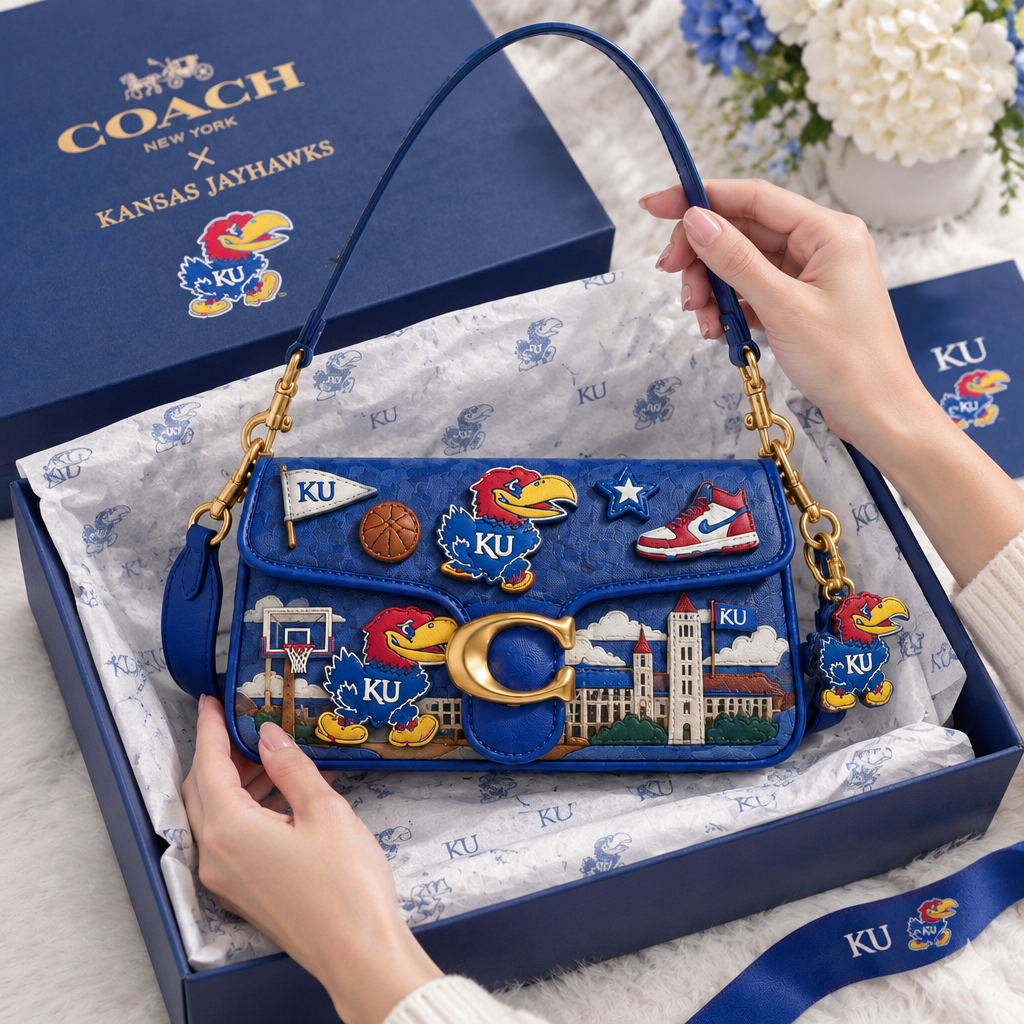 Kansas Jayhawks Coach Shoulder Cross With Charm
