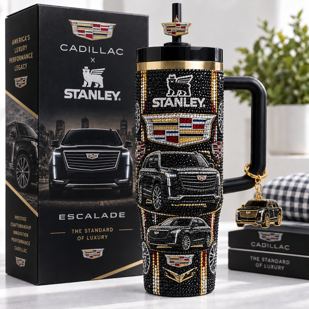 Cadillac 40oz Tumbler With Handle TTNL